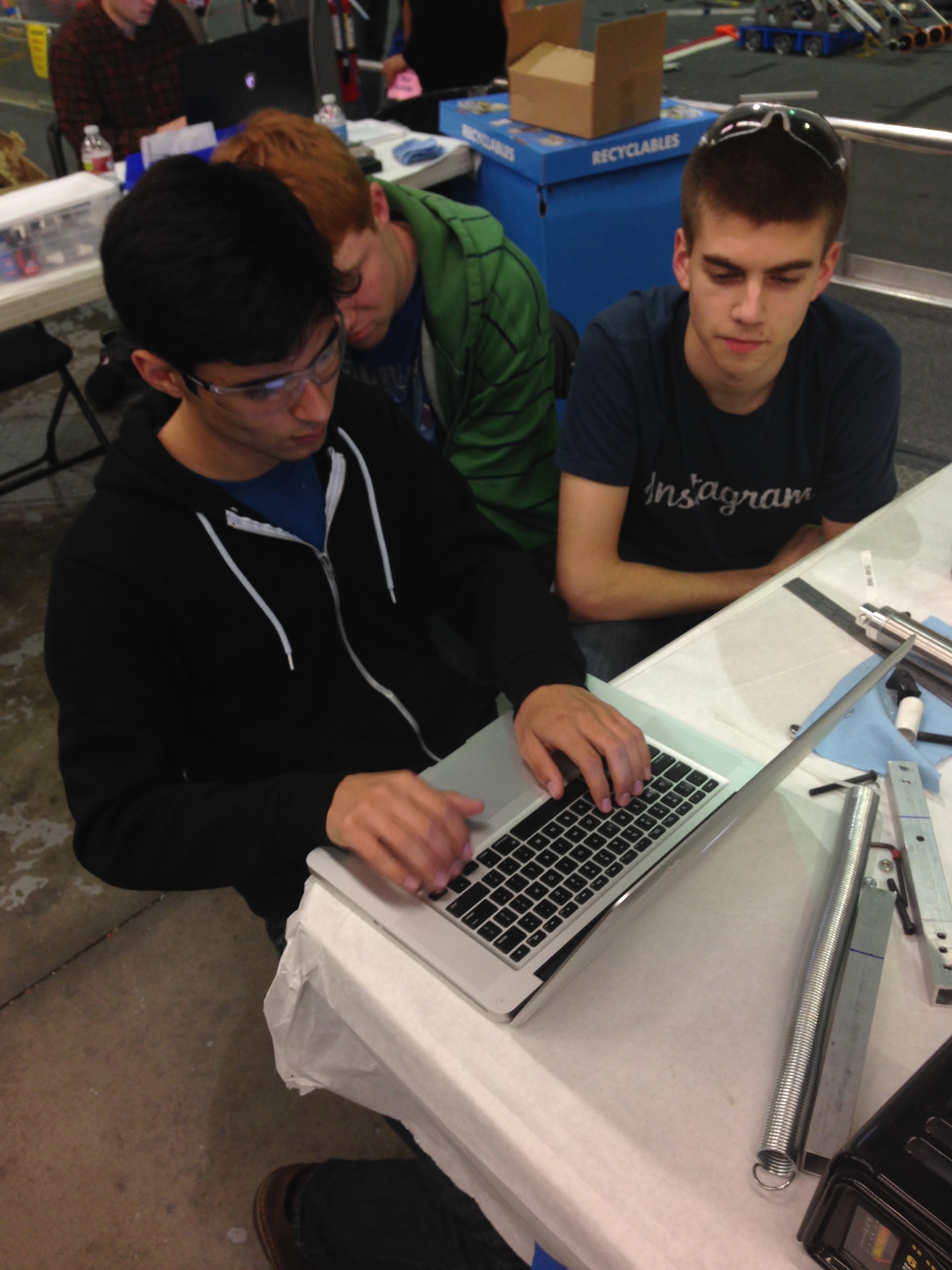 Programmers continued to improve drive and autonomous code in preparation for the upcoming scrimmage