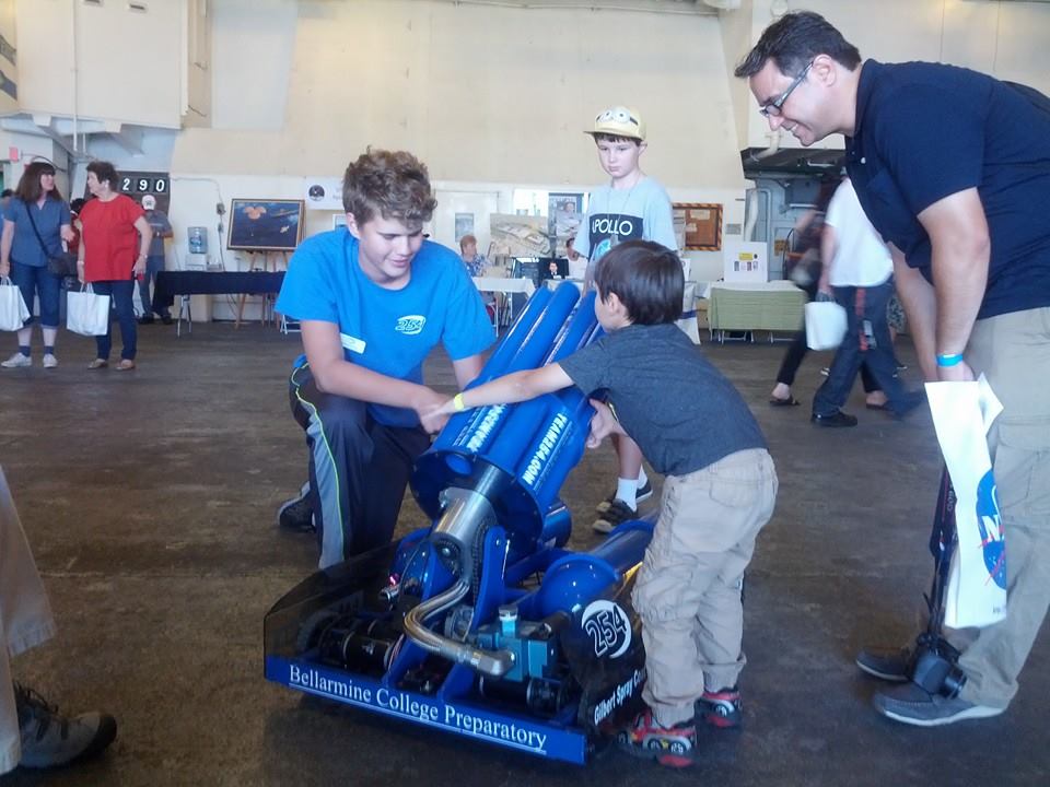 Kids got a close-up look and were amazed by Shockwave